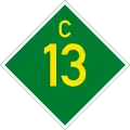 C13 road shield}}