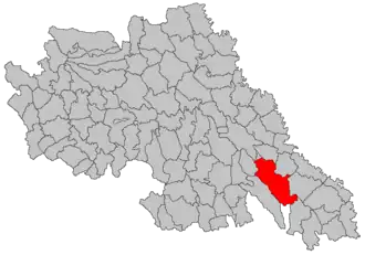Location in Iași County
