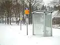 Bus stop in winter