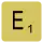 Scrabble tile for "E"