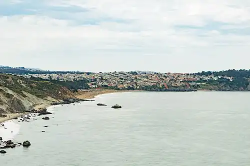 View of the Sea Cliff neighborhood from Baker Beach