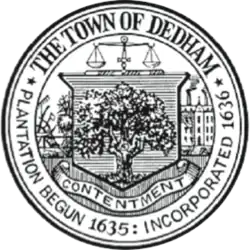 Official seal of Dedham, Massachusetts