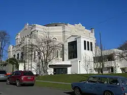 The Langston Hughes Performing Arts Center in the Central District, originally the Bikur Cholim synagogue (B. Marcus Priteca, 1915)[204]