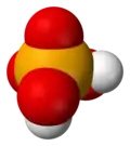 Space-filling model of selenic acid