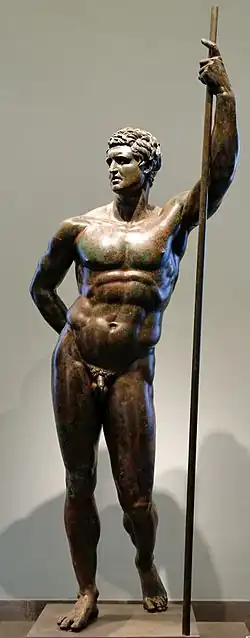 The Hellenistic Prince, a bronze statue originally thought to be a Seleucid, or Attalus II of Pergamon, now considered a portrait of a Roman general, made by a Greek artist working in Rome in the 2nd century BC. National Roman Museum of Palazzo Massimo, Rome