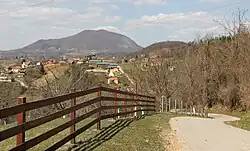 Road leading to village.