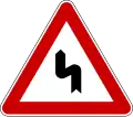 Double curve, first to left