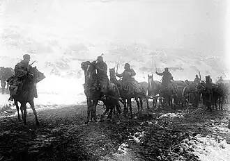 Serbian cavalry crossing the Black Drin