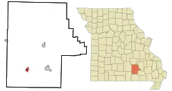 Location of Birch Tree, Missouri