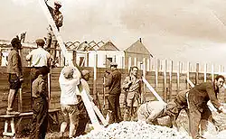 Shavei Tzion under construction.