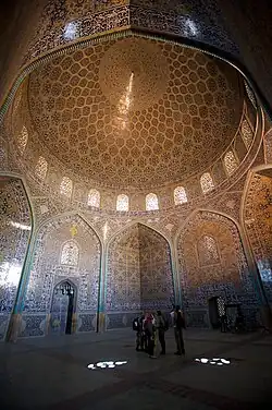The Sheikh Lotfollah Mosque in Isfahan, Iran