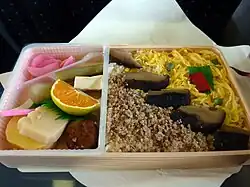 Japanese ekiben shiitake-meshi (椎茸めし)