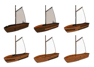 Drawings of a ship getting its parts replaced