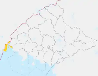 Location of Sindo County