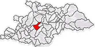 Location in Maramureș County