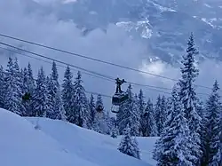 A gondola lift in the Silvretta Montafon