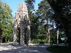 Unique gazebo in Janko Kráľ Park is former gothic tower from the Franciscan church
