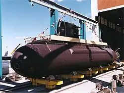 RSS Chieftain during refurbishment in Sweden