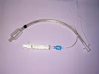a cuffed endotracheal tube
