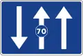 S-50d Lanes reserved for traffic based on the minimum speed