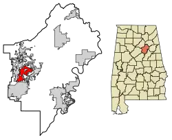 Location of Margaret in St. Clair County, Alabama.