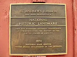 National Historic Landmark plaque