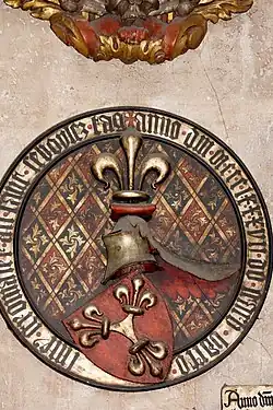 Bartolomäus Stromer's funeral shield in the Sebalduskirche (1437)