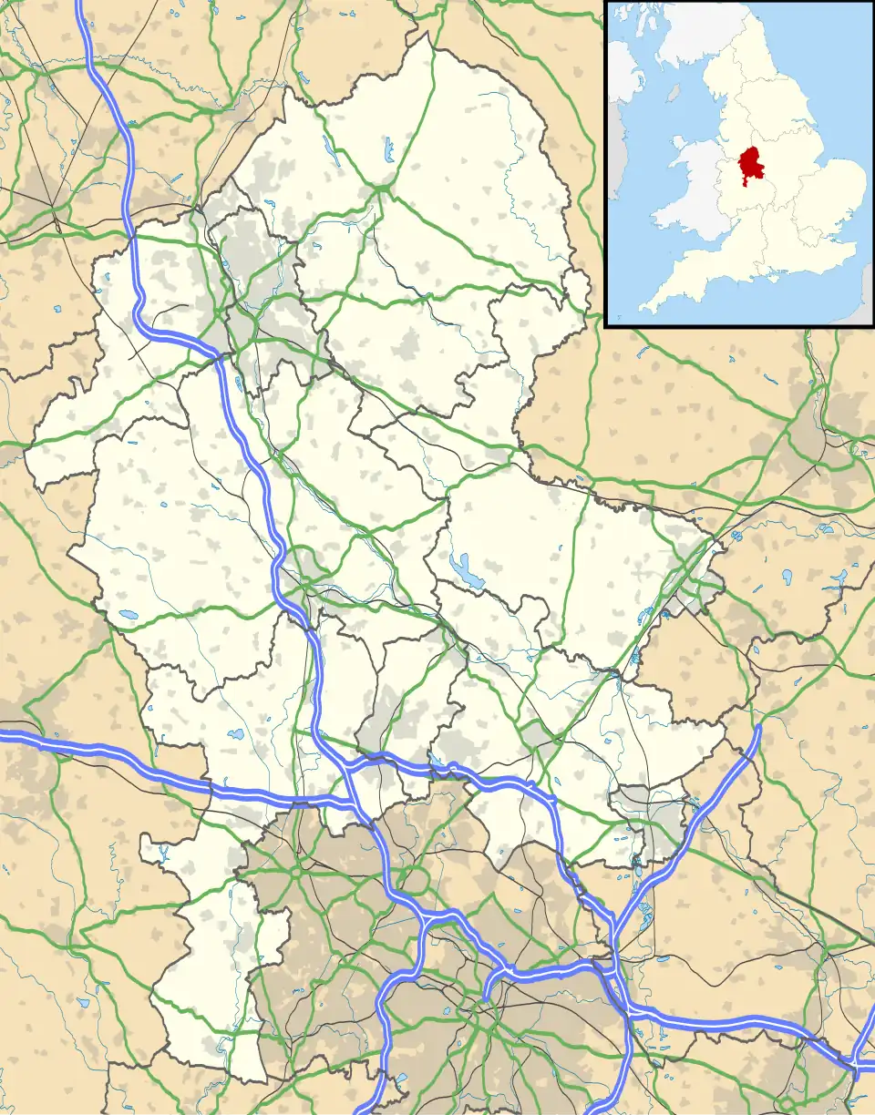 Checkley is located in Staffordshire