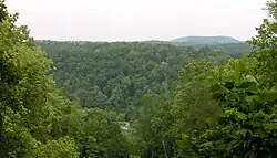 View looking northeast across the park from a scenic overlook just off SR 136