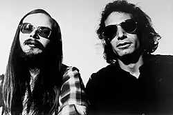 Steely Dan c. 1977; Walter Becker (L), Donald Fagen (R).