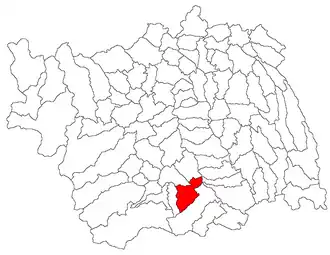 Location in Bacău County