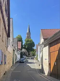 village center and protestant church