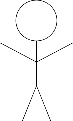 A stick figure
