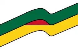 Structural trap within an anticline