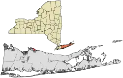 Location in Suffolk County and the state of New York