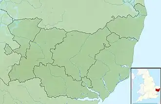 Map showing the location of Redgrave and Lopham Fens