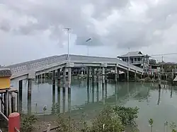 Cement bridge on the island