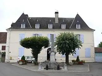 The town hall and school