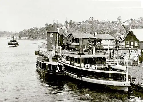 At Fig Tree depot on the Lane Cove River, 1925
