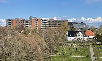 Hospital seen from southwest