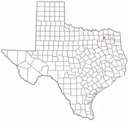 Location of Cumby, Texas