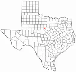 Location of Eastland, Texas
