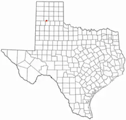 Location of Happy, Texas