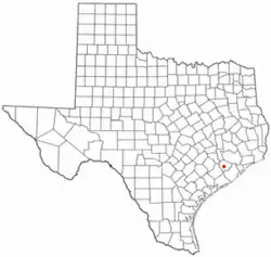 Location of Pleak, Texas