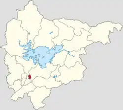 Location of Tanning Manchu and Mongol Ethnic Township within Miyun District