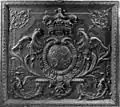 Taque foyère aux armes du dauphin, Château-Neuf, vers 1708. Musée d'art et d'histoire de Meudon