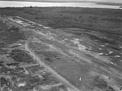 Tarakan airstrip in May 1945, following liberation by the Australian forces