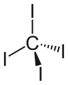 Stereo, skeletal formula of carbon tetraiodide