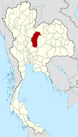 Map of Thailand highlighting Phetchabun province