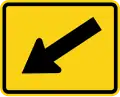 Downward slanting arrow